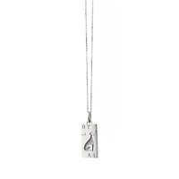 Loyalty Silver and White Sapphire Dog Charm Pendant