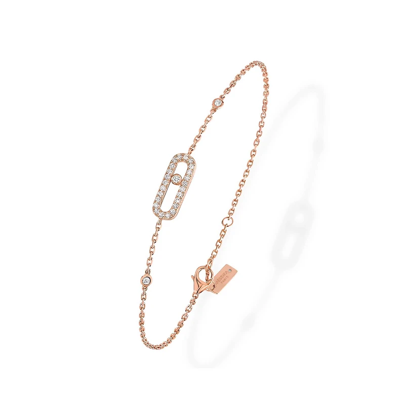 Move Uno Rose Gold and Diamond Pavé Bracelet