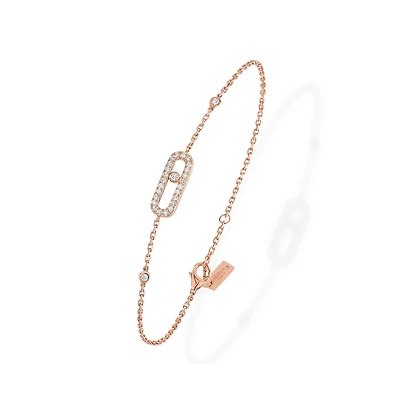 Move Uno Rose Gold and Diamond Pavé Bracelet