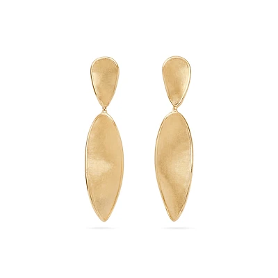 Lunaria Twist Yellow Gold Drop Earrings