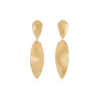 Lunaria Twist Yellow Gold Drop Earrings