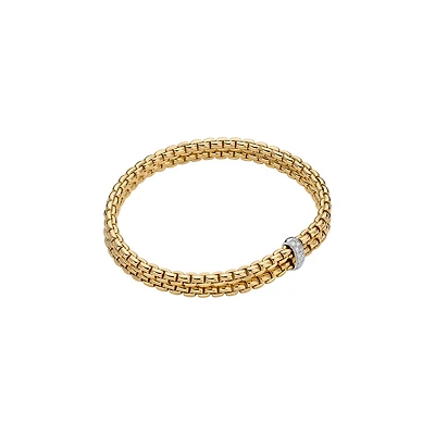 Eka Tiny Flex'it Yellow Gold and Diamond Double Bracelet