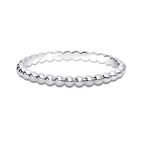 Silver Beaded Bangle, Small