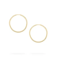 29 mm Yellow Gold Hoop Earrings