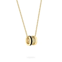 Onyx Barrel Pendant Necklace