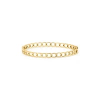 Stackable Yellow Gold Link Bangle