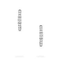 White Gold Diamond Hoop Earrings