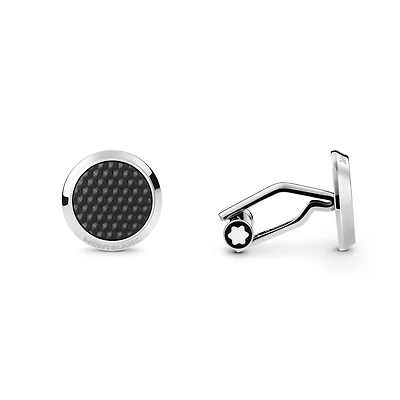 Meisterstück Stainless Steel and Lacquer Cufflinks