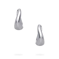 Sterling Silver 18 mm Curved Earrings