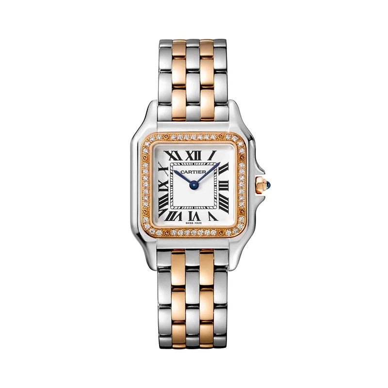 Panthère de Cartier Medium Quartz 29 x 37 mm Rose Gold, Stainless Steel and Diamond