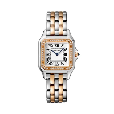 Panthère de Cartier Medium Quartz 29 x 37 mm Rose Gold, Stainless Steel and Diamond