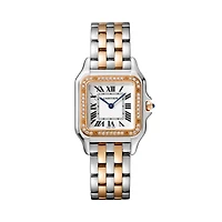 Panthère de Cartier Medium Quartz 29 x 37 mm Rose Gold, Stainless Steel and Diamond