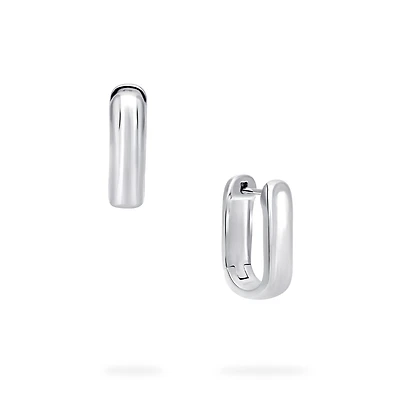 Silver U-Shape Huggies
