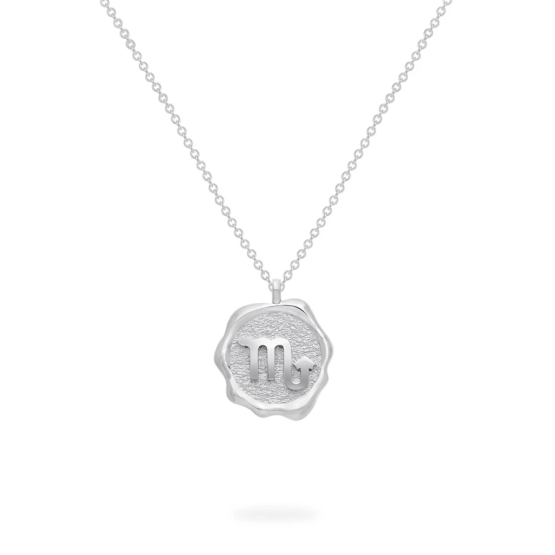 Zodiac Scorpio Pendant in Sterling Silver