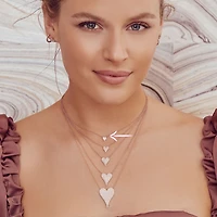 Kate White Gold and Diamond Pavé Heart Pendant