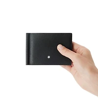 Sartorial Black 6 Card Wallet with Money Clip