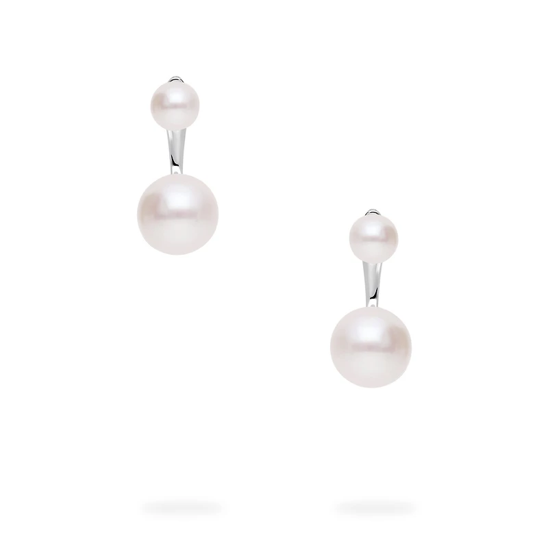 Sterling Silver Freshwater Pearl Jacket Earrings