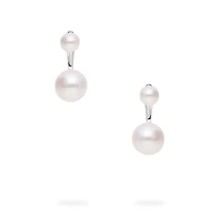 Sterling Silver Freshwater Pearl Jacket Earrings
