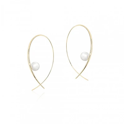 Freshwater Pearl Hoop Earrings