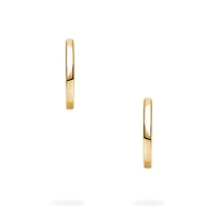 Yellow Gold Huggie Earrings, 18 mm