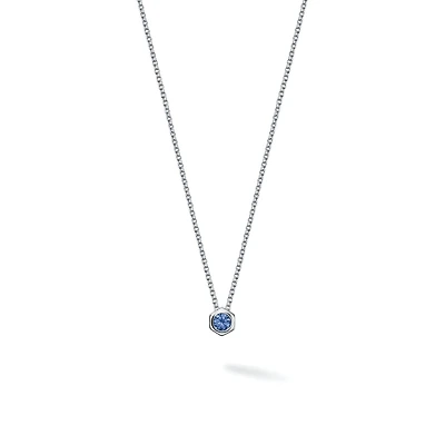 Sapphire and Silver Pendant