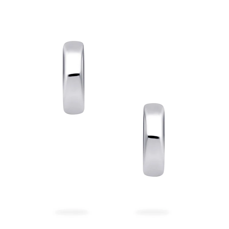 Sterling Silver 13 mm Huggie Earrings