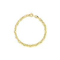 Classic Gold Yellow Gold Almond Link Chain Bracelet