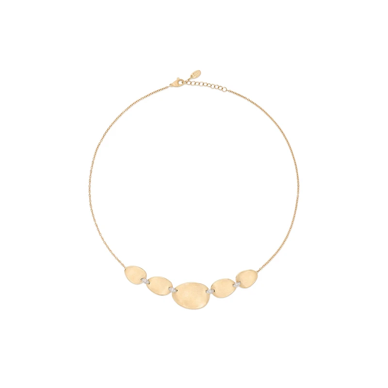 Lunaria Yellow Gold and Diamond Necklace