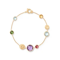 Jaipur Colour Yellow Gold and Semi-Precious Gemstone Bracelet