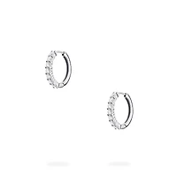 White Gold Diamond Hoop Earrings
