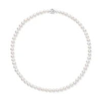 6-6.5 mm Silver Cultured Freshwater Pearl Necklace