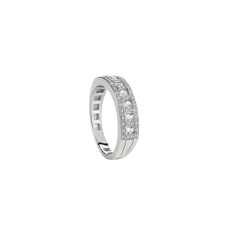 Belle Époque White Gold and Diamond Pavé Ring