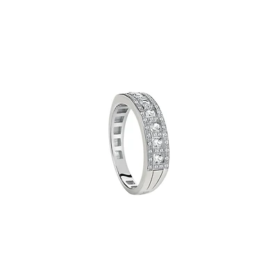 Belle Époque White Gold and Diamond Pavé Ring