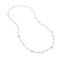 Siviglia Yellow Gold and Mother-of-Pearl Station Necklace