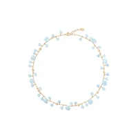 Paradise Yellow Gold and Aquamarine Necklace