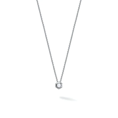 White Quartz and Silver Pendant