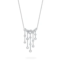 Diamond Bezel Large Drop Necklace