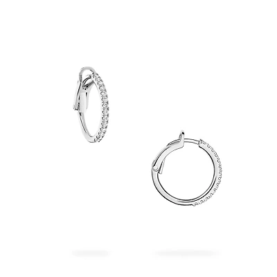 Diamond Hoop Earrings, Small
