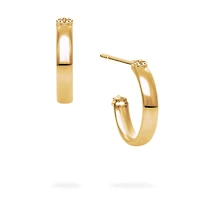Yellow Gold Muse 18 mm Hoop Earrings