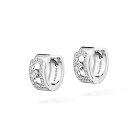 Move Noa Gold and Diamond Pavé Hoop Earrings