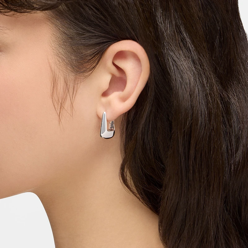Sterling Silver Square Huggie Earrings
