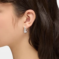 Sterling Silver Square Huggie Earrings