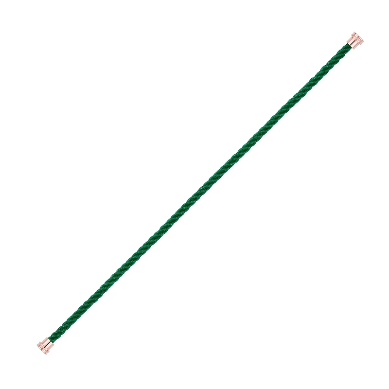 Rose Gold Plated Stainless Steel Medium Green Cable