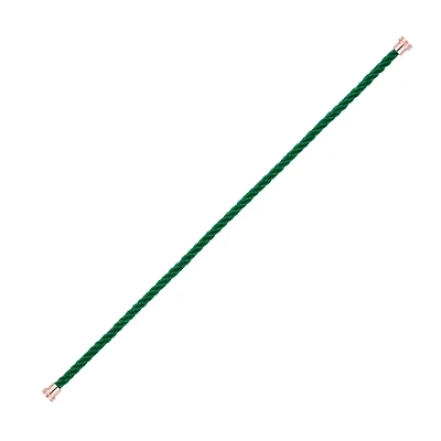 Rose Gold Plated Stainless Steel Medium Green Cable