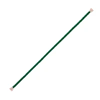 Rose Gold Plated Stainless Steel Medium Green Cable
