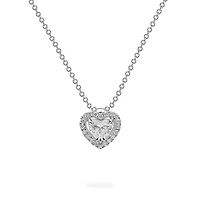 White Gold and Diamond Heart Shape Pendant
