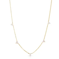 Diamonds By The Inch Yellow Gold and diamond 5 Sation Necklace