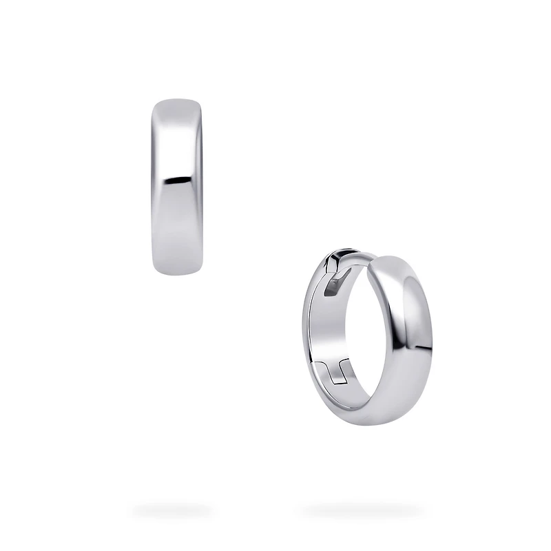 Sterling Silver 13 mm Huggie Earrings