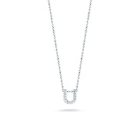 Tiny Treasures Love Letter U White Gold and Diamond Pendant