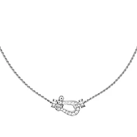 Force 10 Medium White Gold and Diamond Pavé Pendant